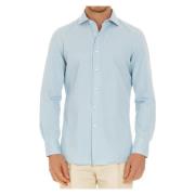 Denim Overhemd Sartorial Comfort Finamore , Blue , Heren