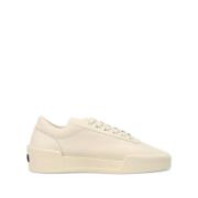 Witte Leren Amandel Teen Sneakers Fear Of God , White , Heren