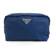 Pre-owned Nylon clutches Prada Vintage , Blue , Dames