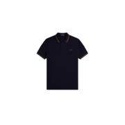 2 Kleur Katoenen Polo Shirt Fred Perry , Blue , Heren