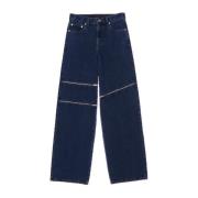 Zip Jeans met Metalen Details Helmut Lang , Blue , Dames