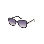 Zwarte zonnebril met verlooplens Guess , Black , Dames