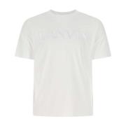 Wit Katoenen T-Shirt Moderne Stijl Lanvin , White , Heren