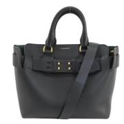 Pre-owned Leather totes Burberry Vintage , Black , Dames