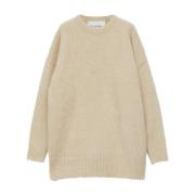 Alpaca Sweater voor Ontspannen Weekenden Rodebjer , Beige , Dames