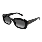 Rechthoekige zonnebril Saint Laurent , Black , Unisex