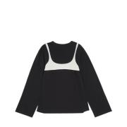 Bra-Detail Sweater MM6 Maison Margiela , Black , Dames