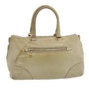 Pre-owned Leather prada-bags Prada Vintage , Beige , Dames