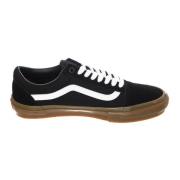 Zwarte Suède Lage Profiel Veterschoenen Vans , Black , Heren