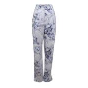 Tattoo Print Loose Fit Broek Baum und Pferdgarten , Multicolor , Dames