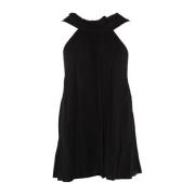 Zwarte Top 100% Viscose Vrouwen Pinko , Black , Dames