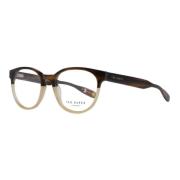 Bruine Ovale Plastic Optische Monturen Ted Baker , Brown , Heren