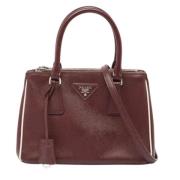 Pre-owned Leather totes Prada Vintage , Red , Dames
