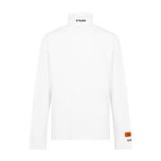 Logo Rollneck T-Shirt Wit Katoen Heron Preston , White , Heren