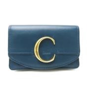 Pre-owned Leather wallets Chloé Pre-owned , Blue , Dames