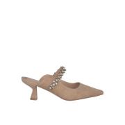 Puntige Neus Hak Schoen Alma EN Pena , Beige , Dames