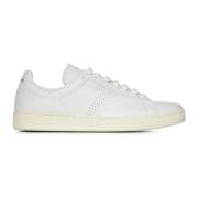 Witte Leren Sneakers Tom Ford , White , Heren