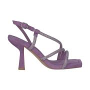 Sandaal met Strassband en Hak Alma EN Pena , Purple , Dames