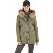 Chique Bontgevoerde Parka Blonde No.8 , Green , Dames