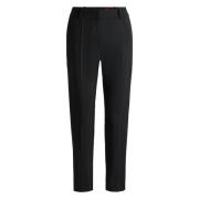 Veelzijdige Cropped Broek met Splitten Hugo Boss , Black , Dames