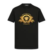 T-shirt met Medusa's hoofd Versace , Black , Heren