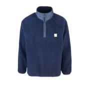 Blauwe Sweater Raglan Rits Zakken A.p.c. , Blue , Heren