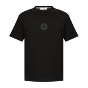 T-shirt met logo Stone Island , Black , Heren