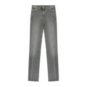 Straight-leg jeans Versace , Gray , Dames