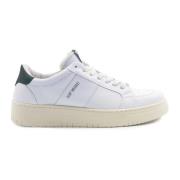Witte Leren Golf Sneakers met Groen Detail Saint Sneakers , White , He...