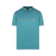 Stijlvolle T-shirts voor Mannen en Vrouwen Emporio Armani , Blue , Her...