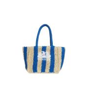 Strooien strandtas met logo Sundek , Multicolor , Dames