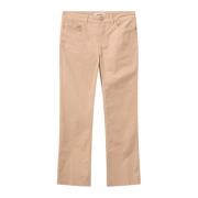 Flare Snit Broek in Sesame MOS Mosh , Beige , Dames