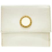 Pre-owned Leather wallets Bvlgari Vintage , White , Dames