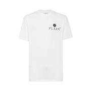 Heren Wit Logo T-Shirt Philipp Plein , White , Heren