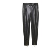 Broek Slim leggings in gecoate stof Patrizia Pepe , Black , Dames