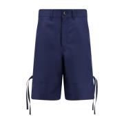 Blauwe Shorts met knoop en rits Comme des Garçons , Blue , Heren