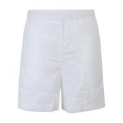 Witte Nylon Trekkoord Shorts Aw23 Drole de Monsieur , Gray , Heren