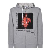 Grijze Katoenen Hoodie Sweatshirt Ss24 Comme des Garçons , Gray , Here...