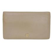 Pre-owned Leather wallets Chanel Vintage , Gray , Dames