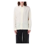 Off White Crepe Sense Shirt Séfr , Beige , Heren