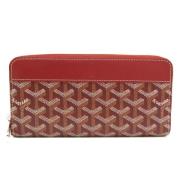Pre-owned Leather wallets Goyard Vintage , Red , Dames