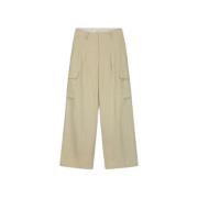 Linnen Cargo Broek Olaf Hussein , Beige , Dames