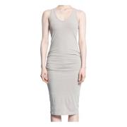 Grijze Katoenen Tank Jurk Racerback James Perse , Gray , Dames