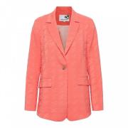 Comfort Jacquard Blazer Flamingo &Co Woman , Pink , Dames