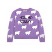 Mohair Trui met Jacquard Print MC2 Saint Barth , Purple , Heren