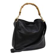 Pre-owned Leather handbags Gucci Vintage , Black , Dames