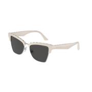 Stijlvolle zonnebril grijze donkere lenzen Jimmy Choo , White , Unisex