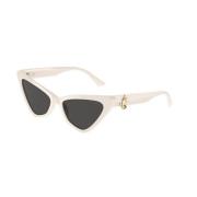 Stijlvolle zonnebril grijs donkere lenzen Jimmy Choo , White , Unisex