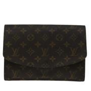 Pre-owned Canvas clutches Louis Vuitton Vintage , Brown , Dames