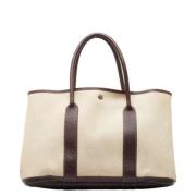 Pre-owned Leather totes Hermès Vintage , Beige , Dames